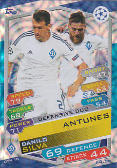 Danilo Silva / Antunes Dynamo Kyiv 2016/17 Topps Match Attax CL Defensive Duo #DYN18